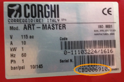 Corghi Label